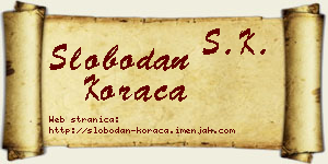 Slobodan Koraca vizit kartica